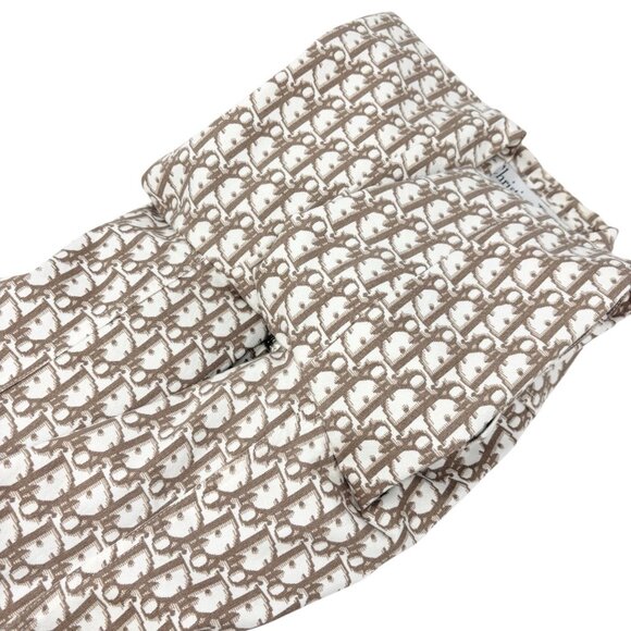 Christian Dior Vintage Trotter Monogram Jacket #42 Beige Cotton Ribbon [106398] - Picture 7 of 13